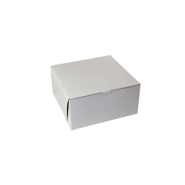 Boxit Boxit 10"x10"x5" White Lock Corner Bakery Box, PK100 10105B-261